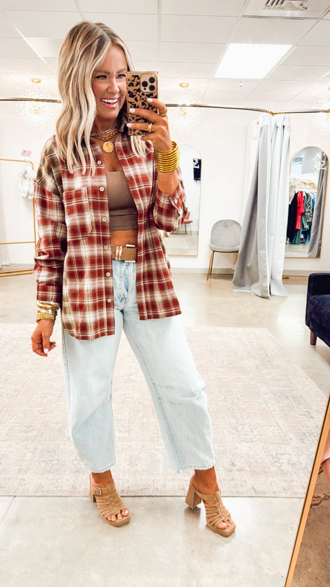 Harvest Plaid Flannel Top