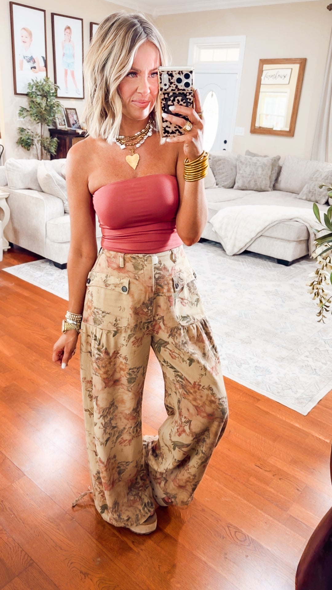 The Rosalie Floral Denim Pants