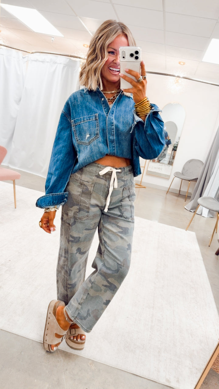 The Rogue Camo Barrel Jean