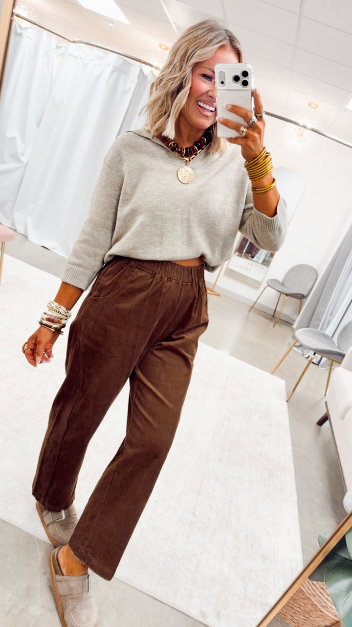 The Hampton House Sweater-Heather Grey