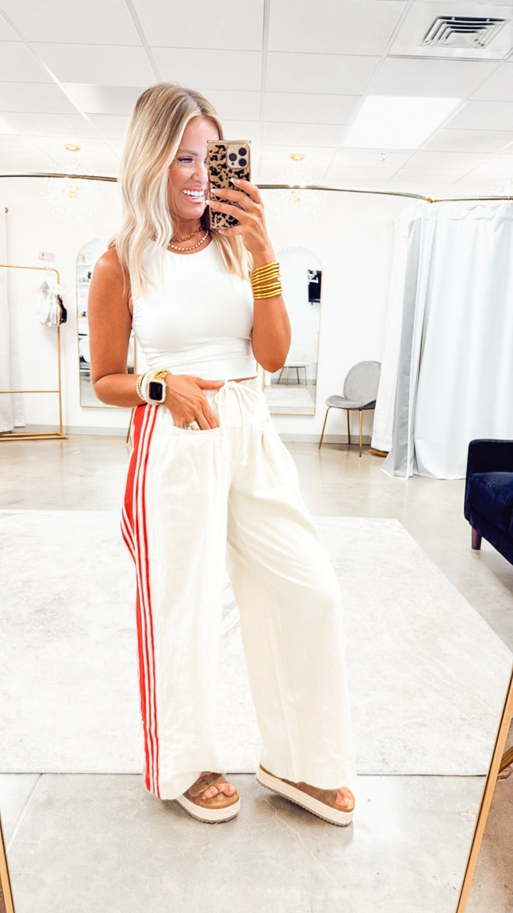 Sideline Luxe Pant-Ivory