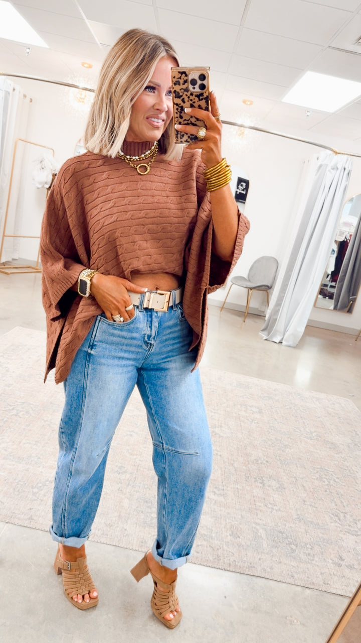 Amber Skies Poncho Sweater