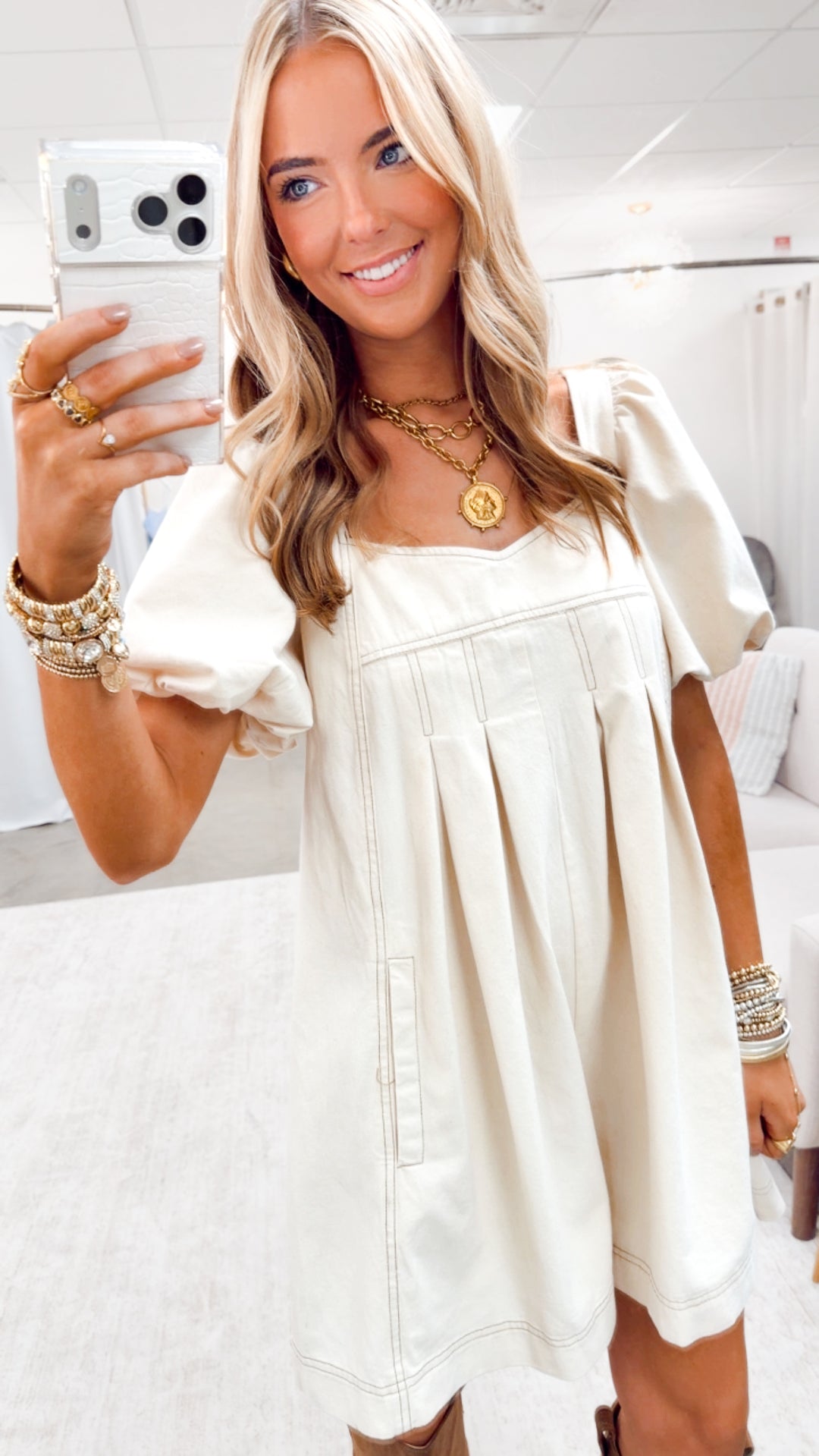 The Charlotte Rae Bubble Sleeve Romper