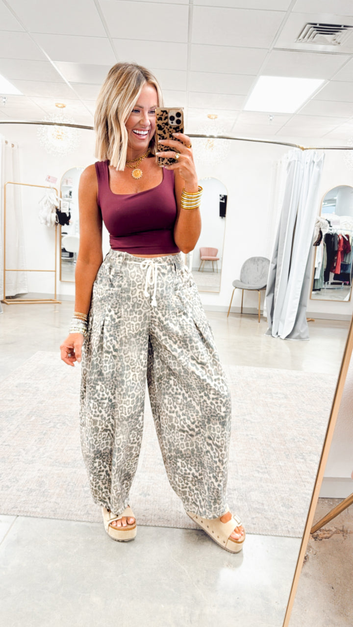 Stella Leopard Barrel Jeans