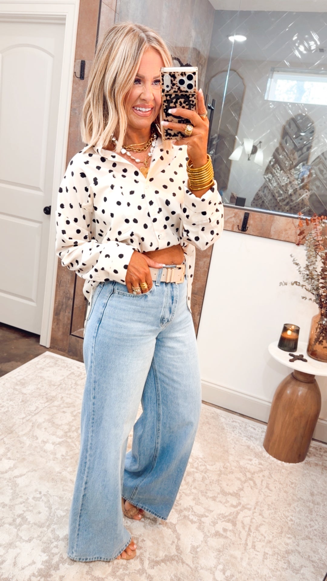 Classic Polka Dot Blouse