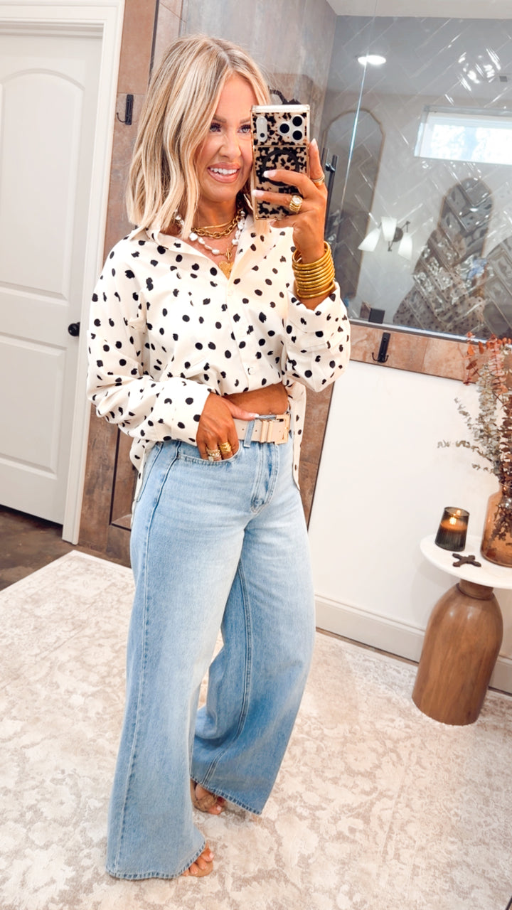 Classic Polka Dot Blouse