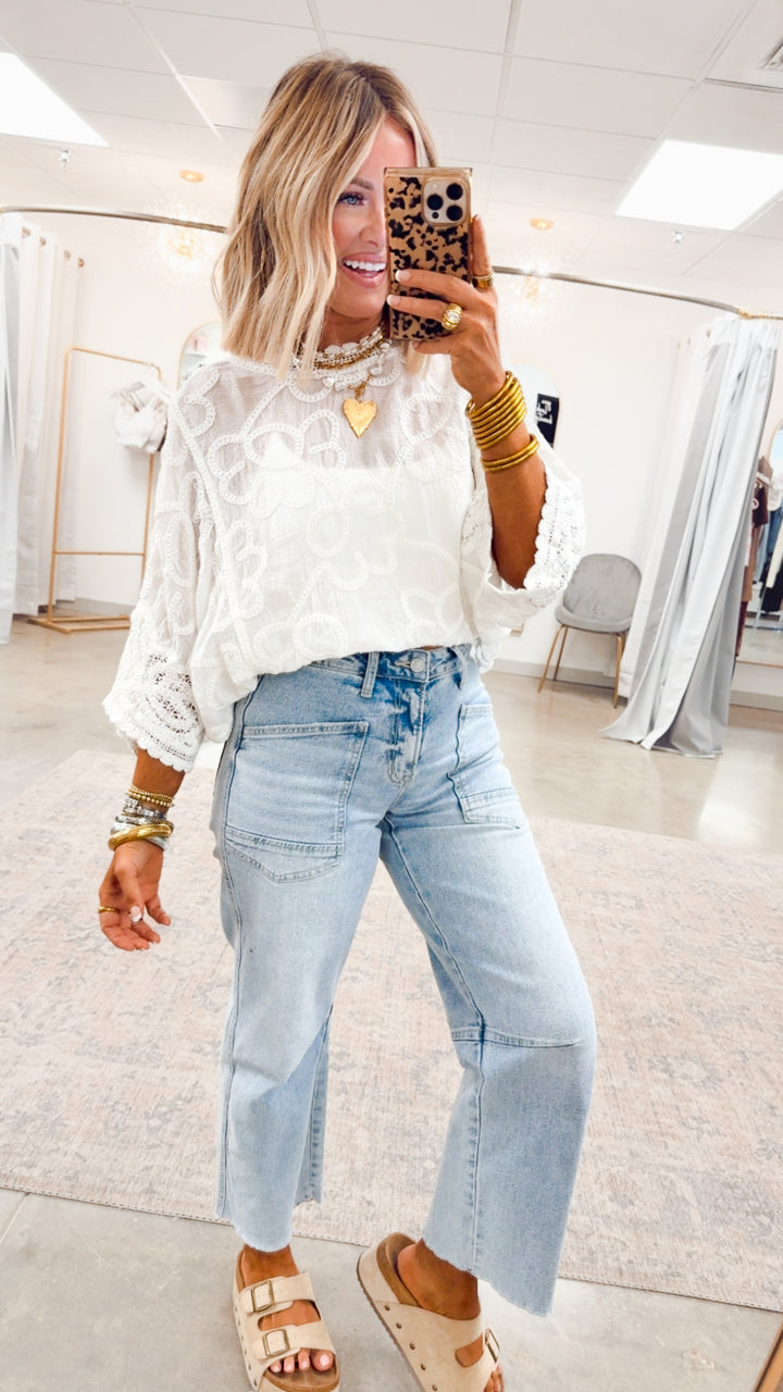 Soft Whispers Blouse-White