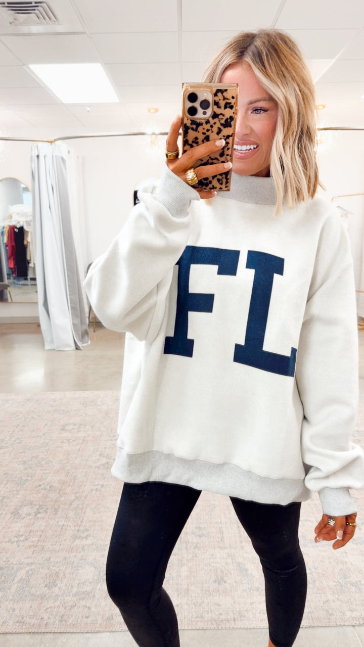 Florida Reversible Mock Neck Sweatshirt