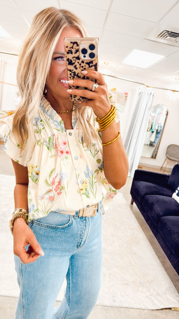 Meadow Bloom Flutter Top