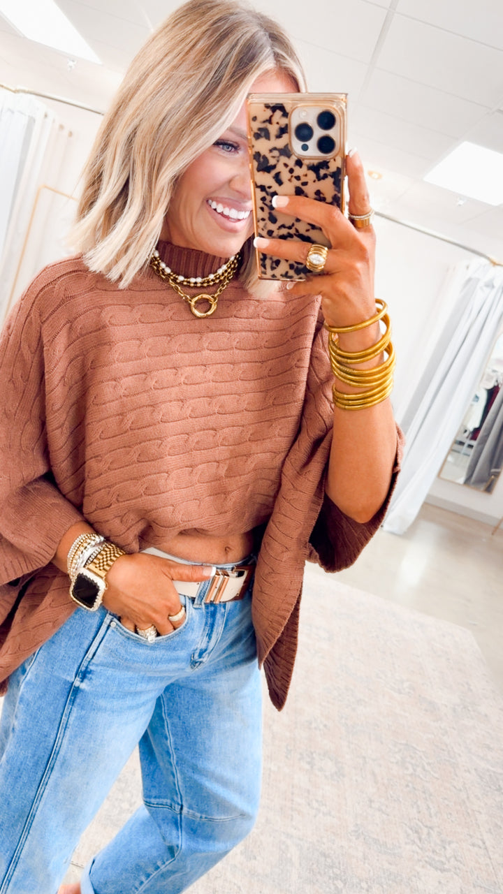 Amber Skies Poncho Sweater