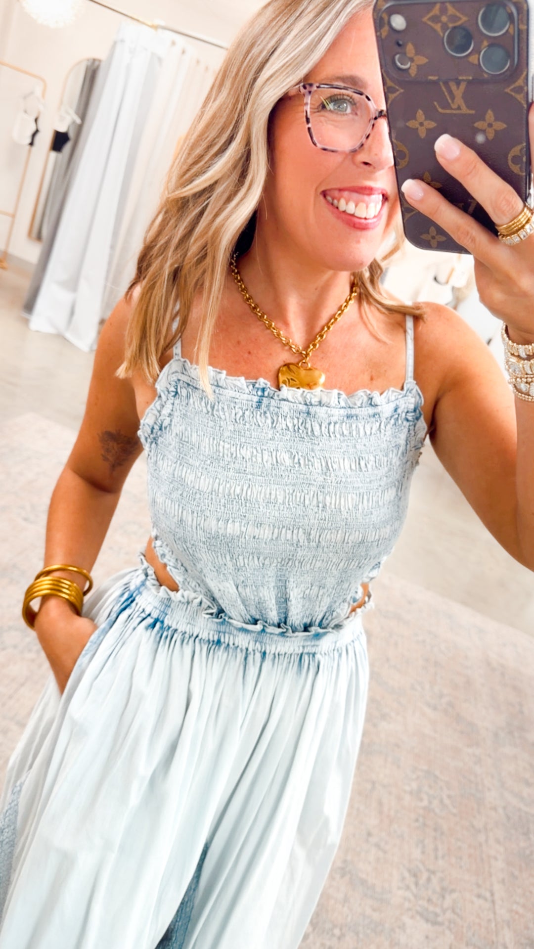 The Lumen Dress-Denim