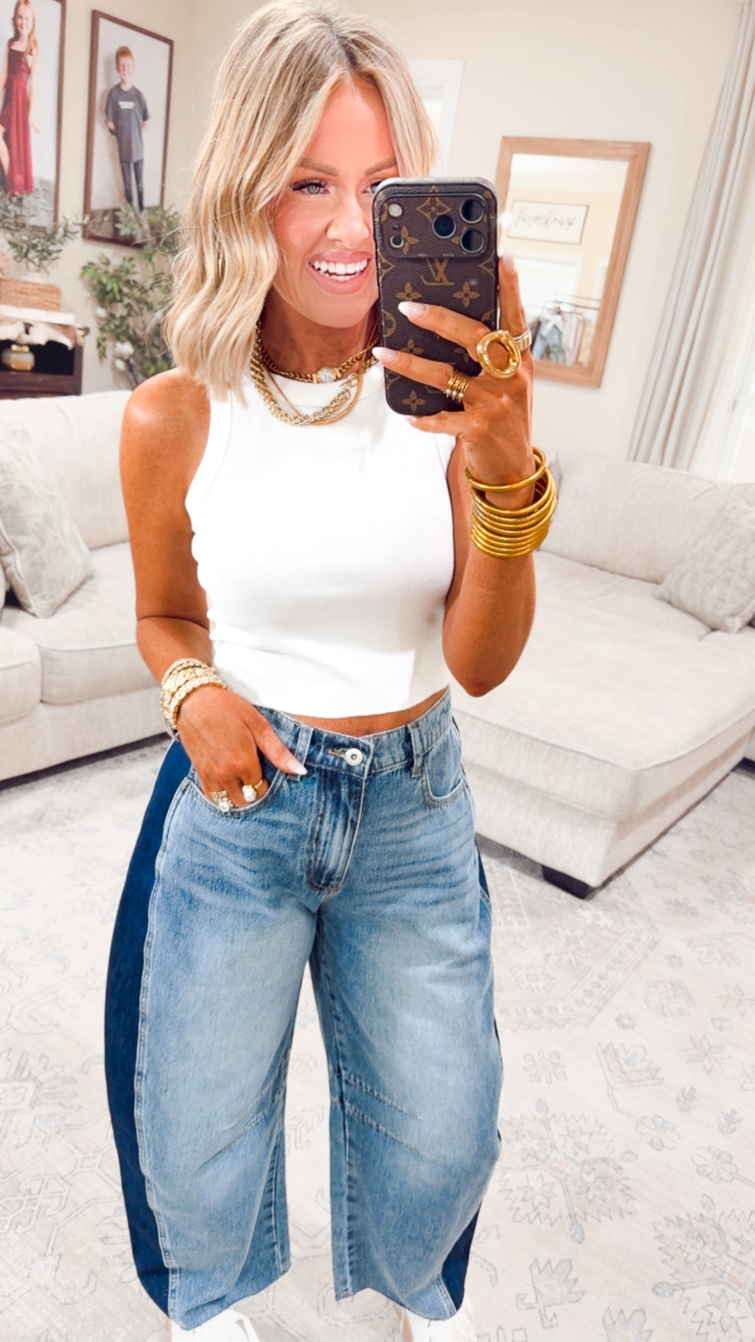 Ivory Classic Charm High Neck Tank