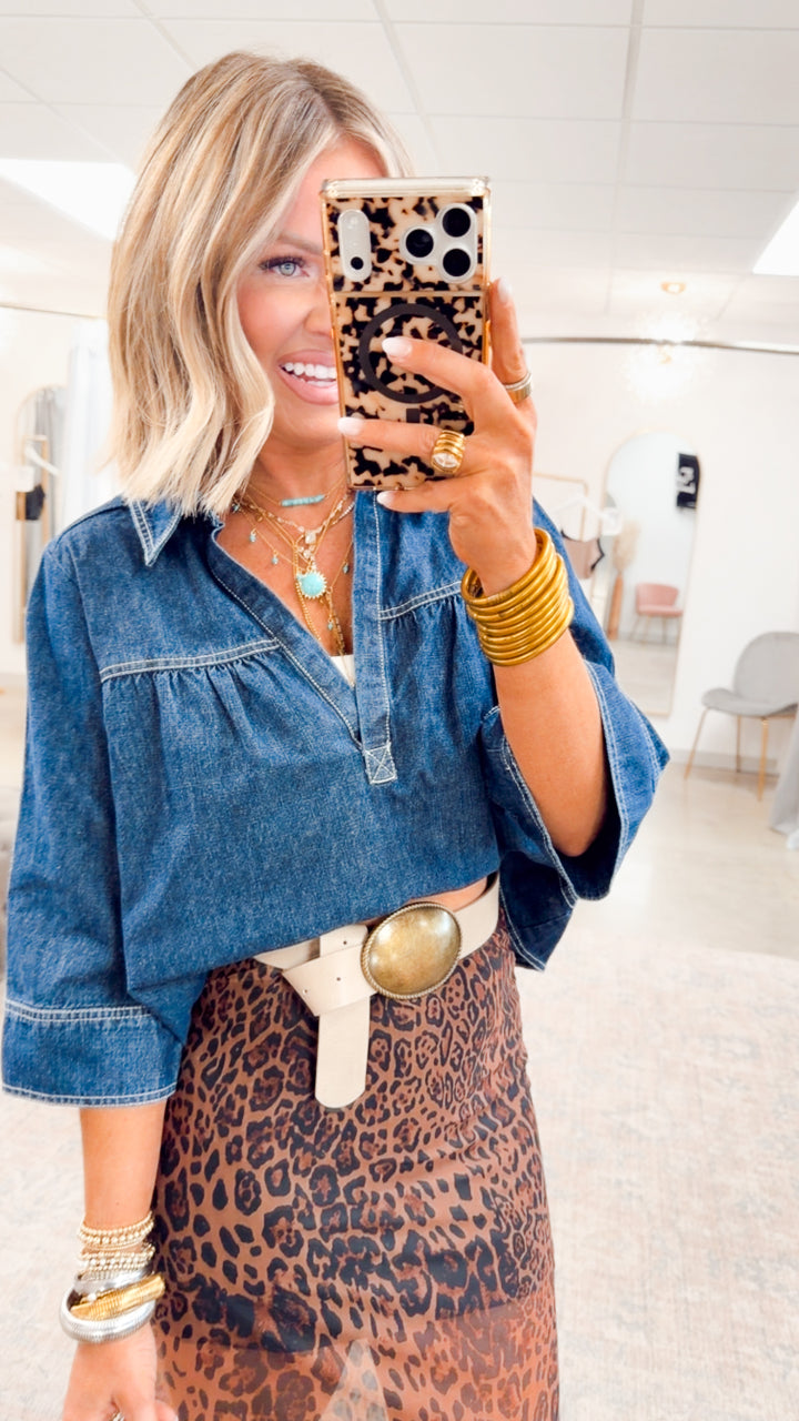Denim Solace Top