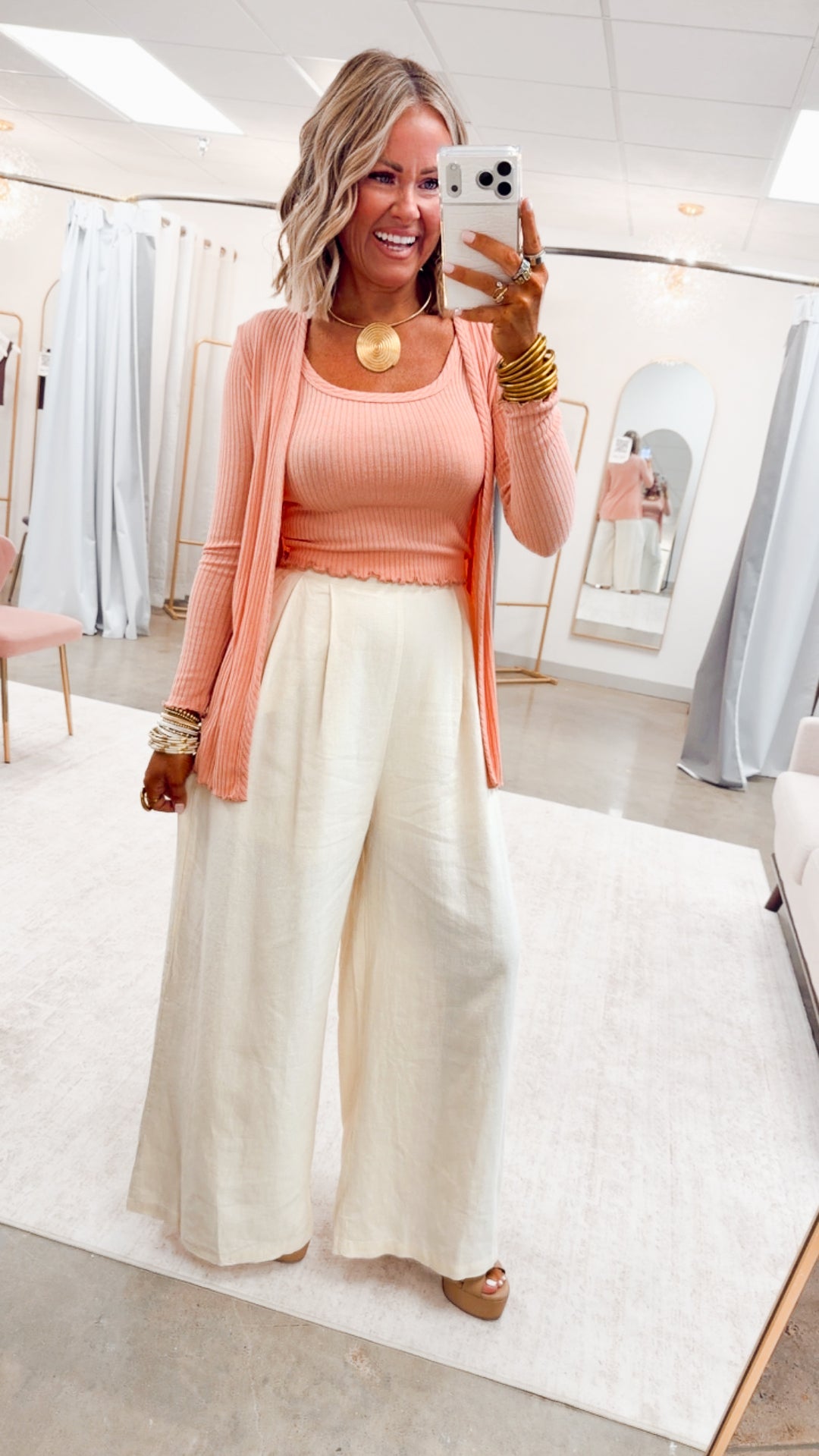Ribbed Cardigan Tank Set-Mauve