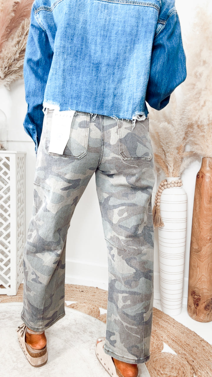 The Rogue Camo Barrel Jean