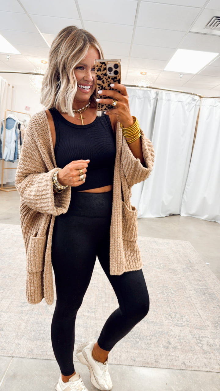 Cold Mornings Cardigan-Powder Cocoa