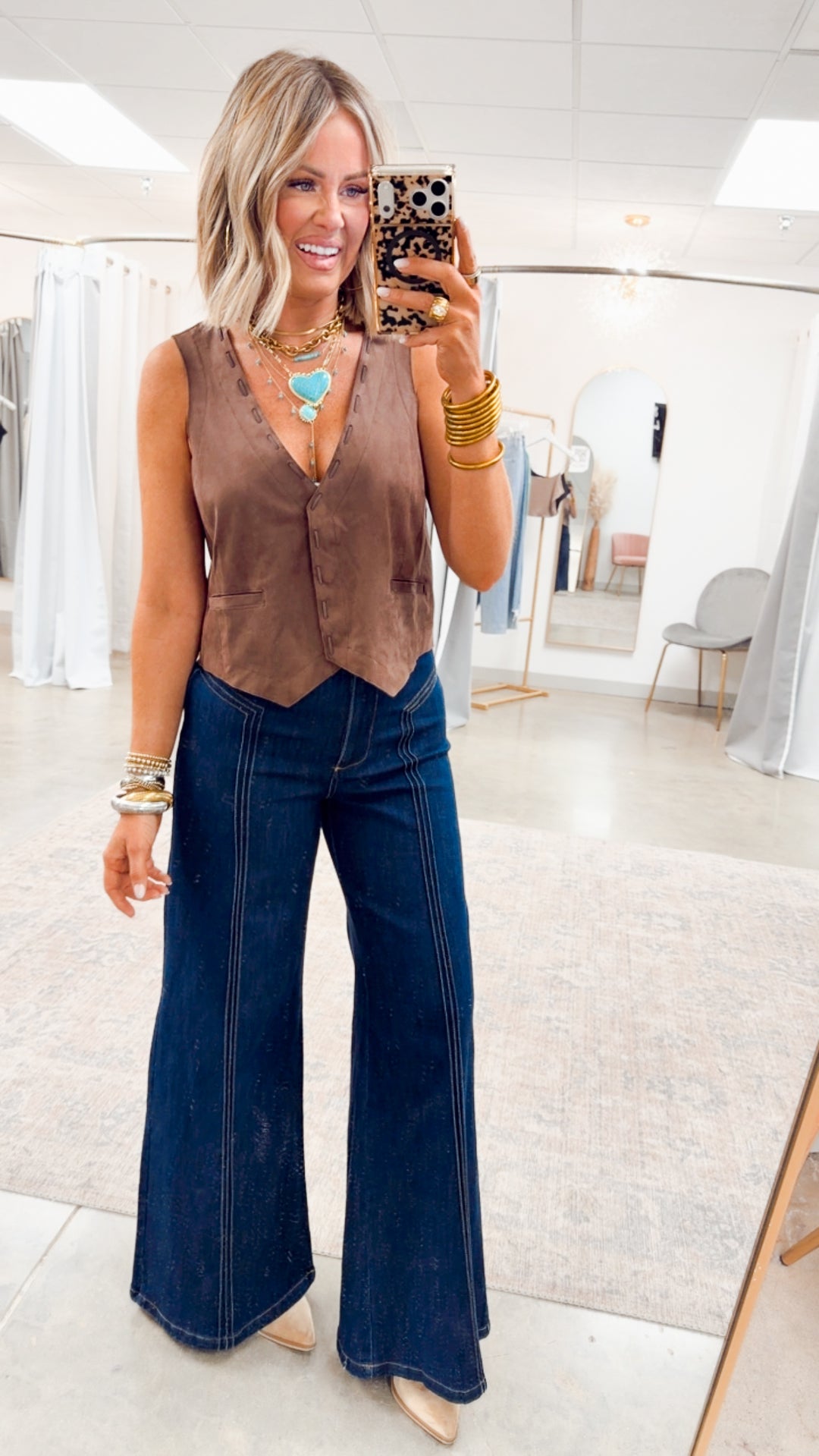 The Frontier Fancy Vest-Espresso