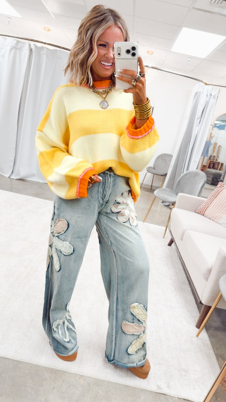 Lemonade Pop Sweater-Lemon/Yellow