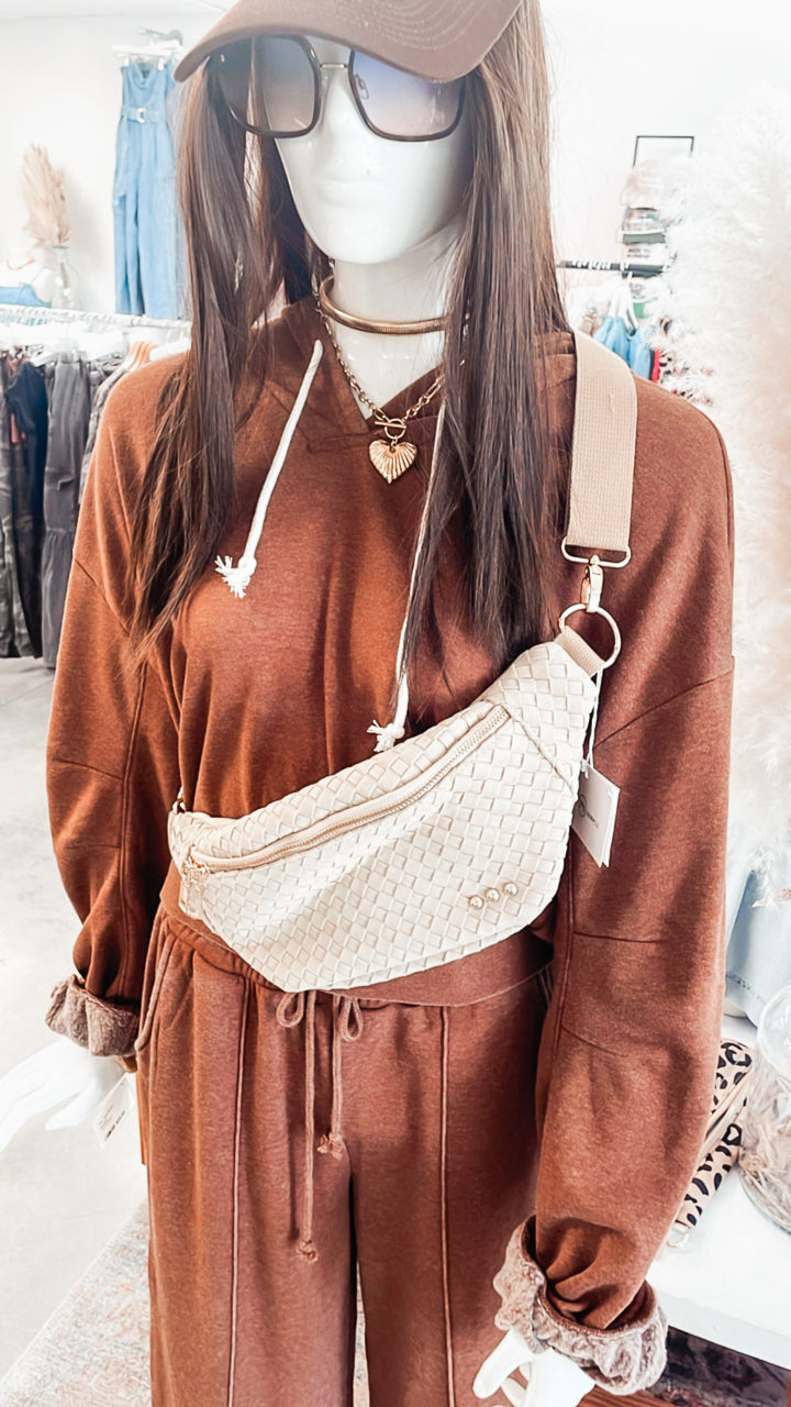 Susie Suede Bum Bag-Oat