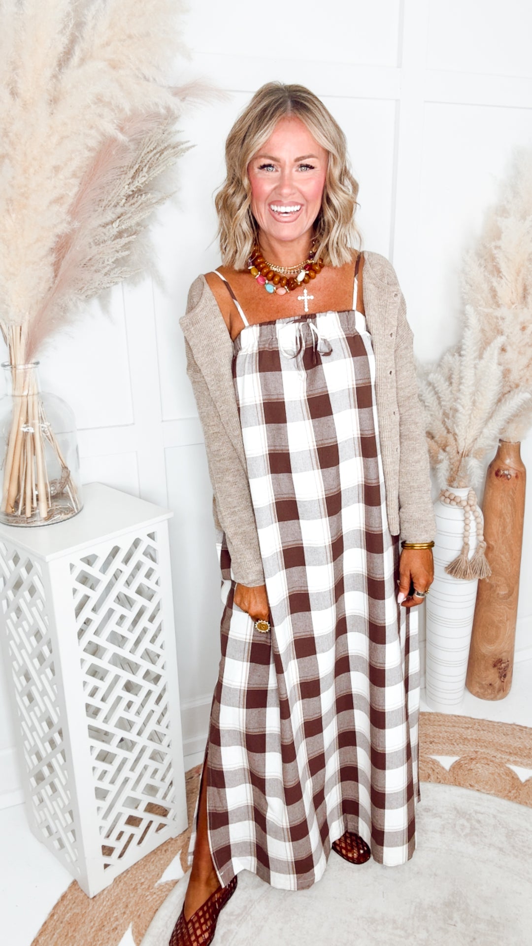 The Chic Prep Cardigan-Mocha