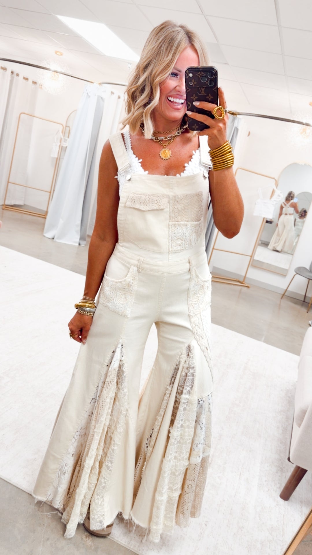 Lace & Ivy Wide Leg Overalls