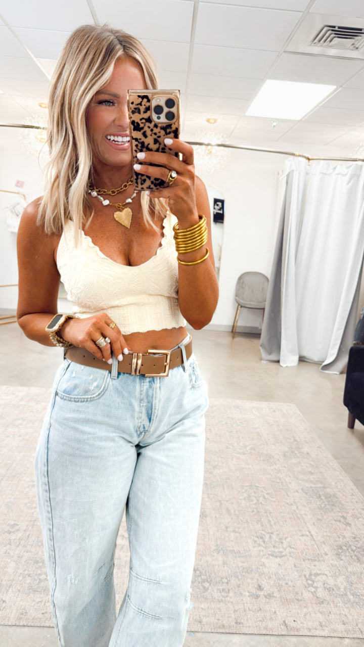 Boheme Lace Bralette-Butter Cream
