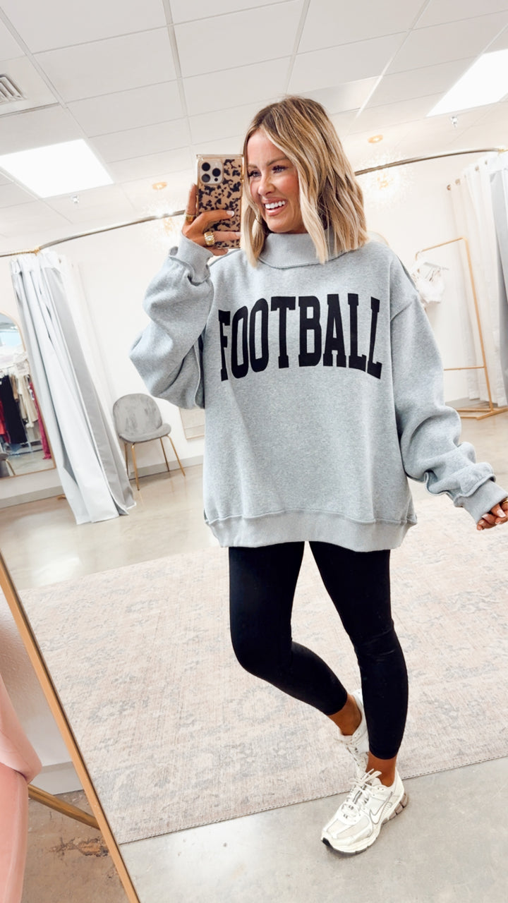 Football Reversible Mock Neck Sweatshirt