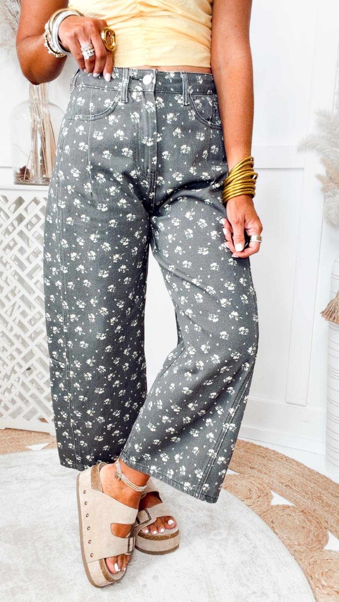 The Floral Barrel Jeans