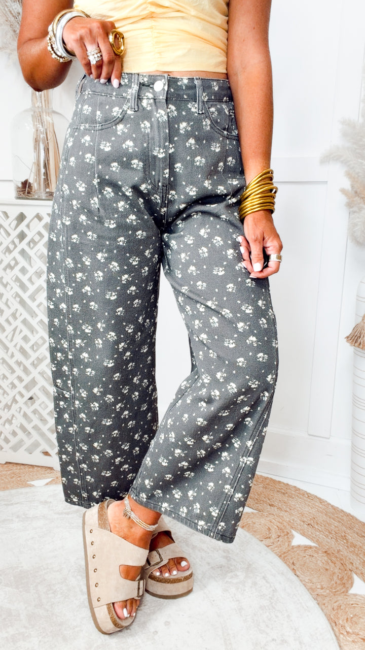 The Floral Barrel Jeans