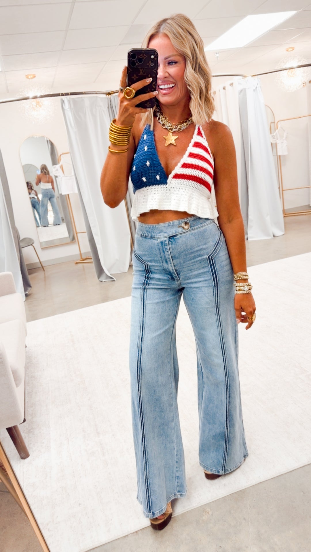 The Freedom Stitch Peplum Top