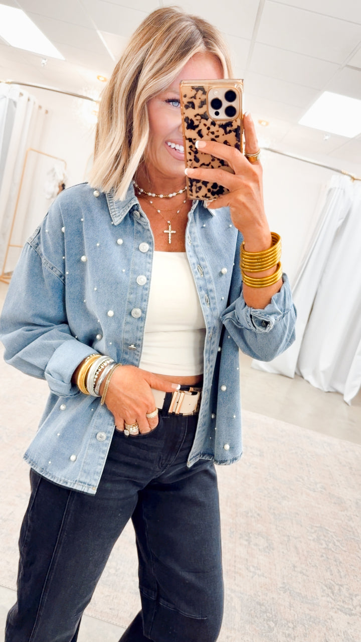 Pearl Oversized Denim Shirt