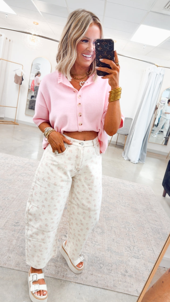 Meadow Bloom Barrel Jeans