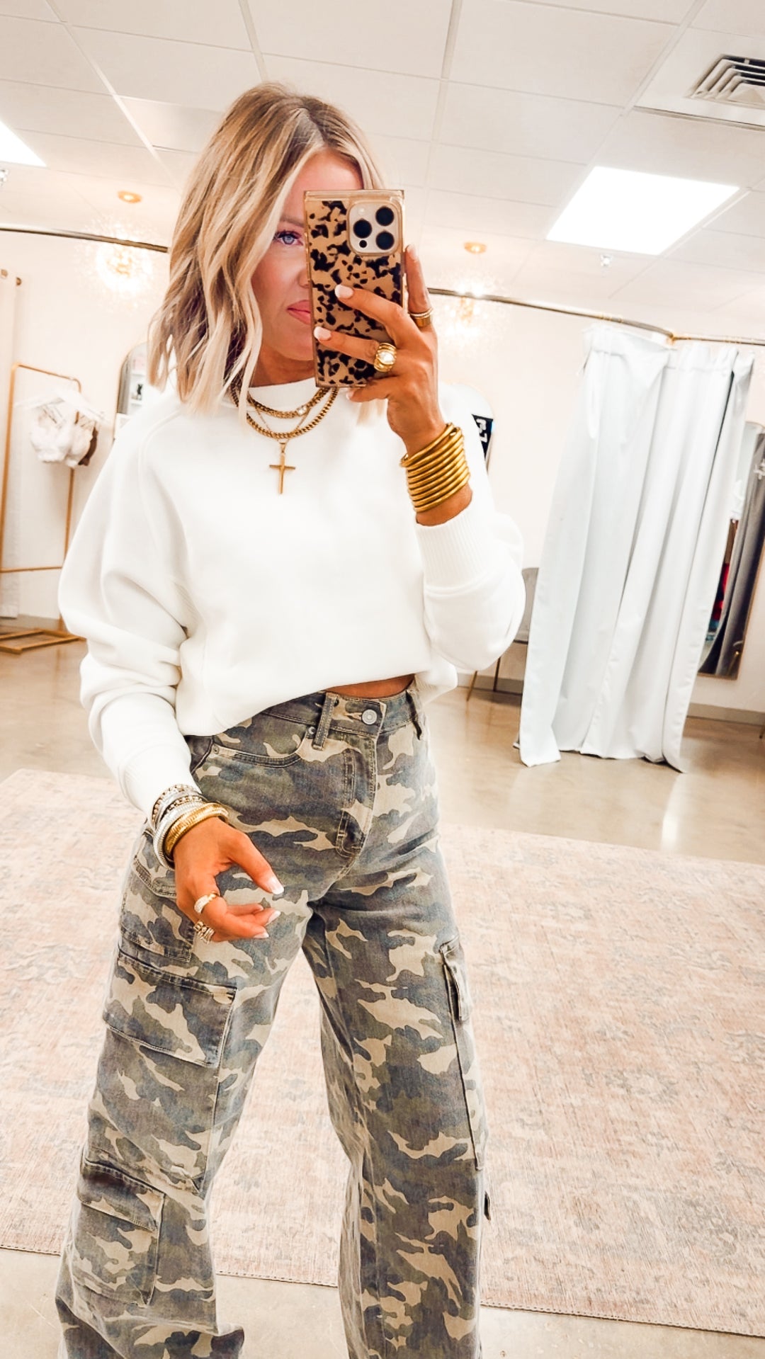 White Plush Raglan Sweatshirt