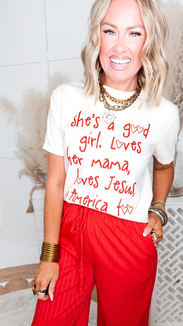 She's A Good Girl Cropped Tee