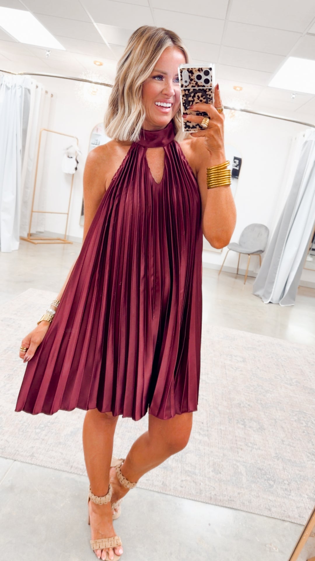 The Ever After Halter Dress-Wine