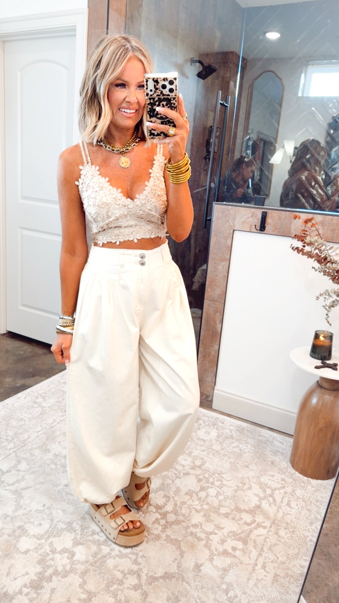 Wanderlace Bralette Top-Taupe