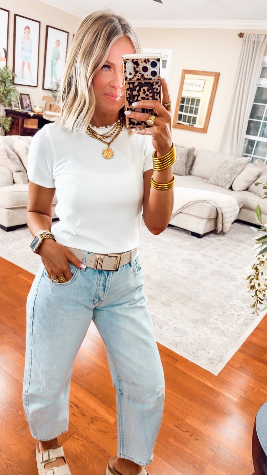 The Just Right Ribbed Tee-Ivory