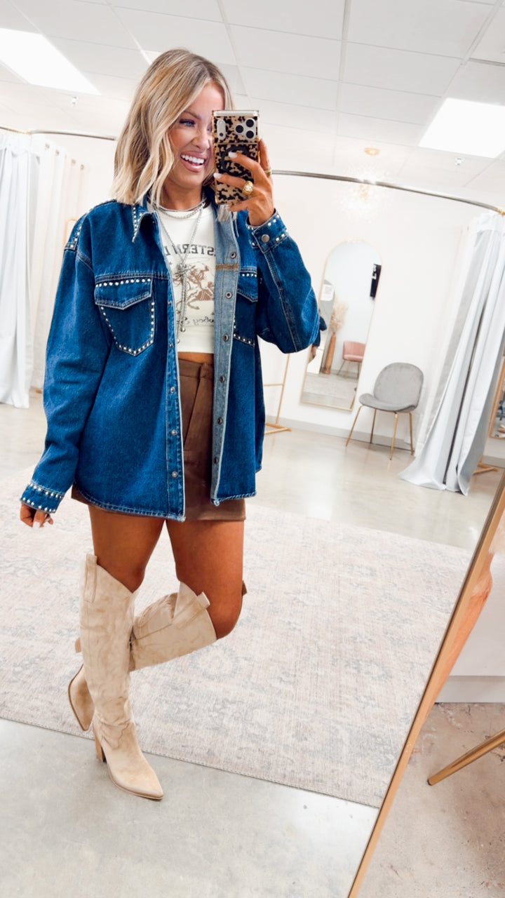 Savannah Studded Denim Jacket
