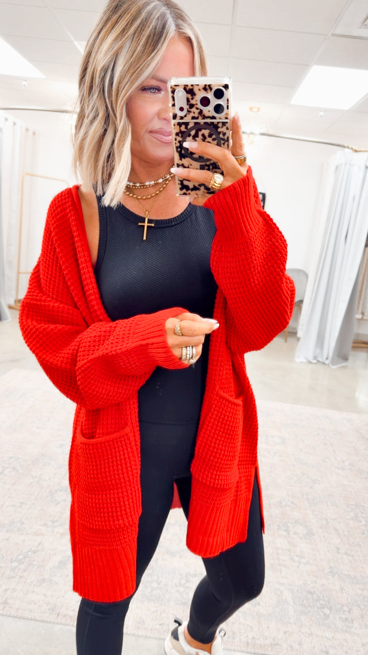 Ruby Waffle Weave Cardigan