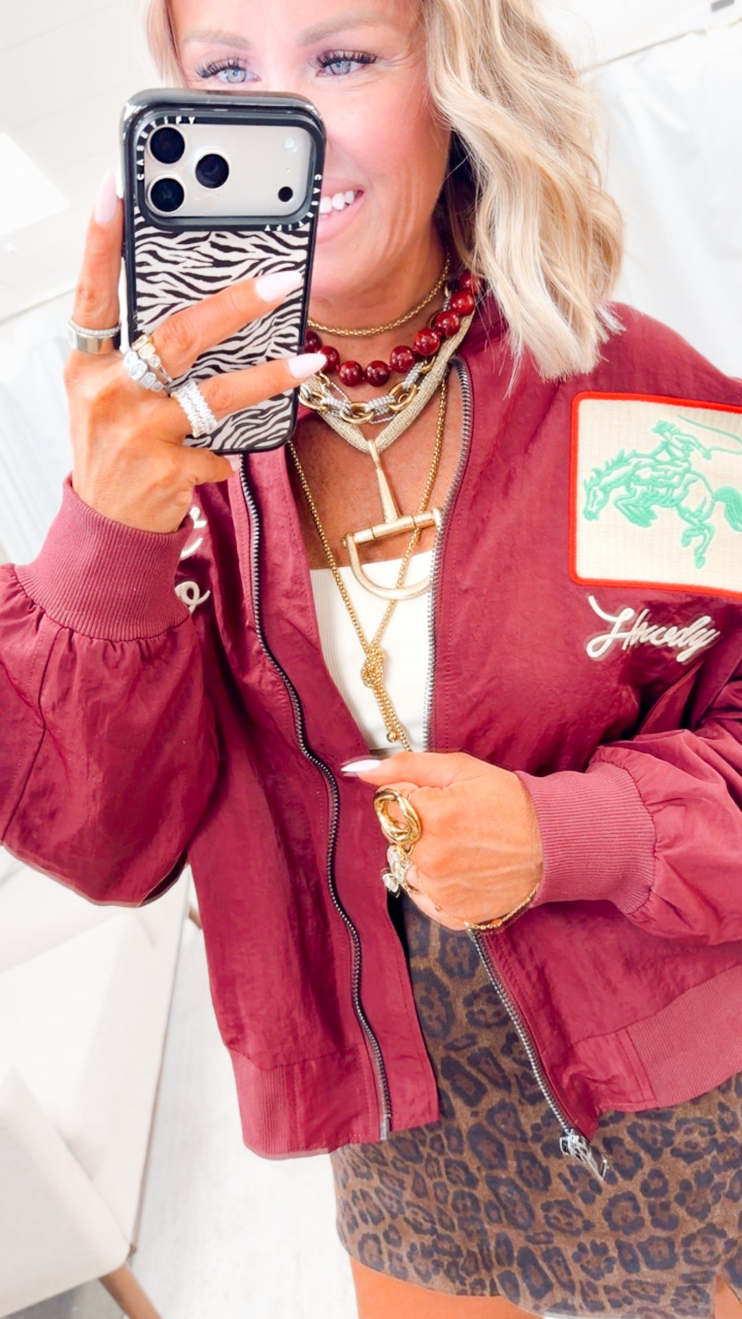 West League Bomber Jacket-Burgundy