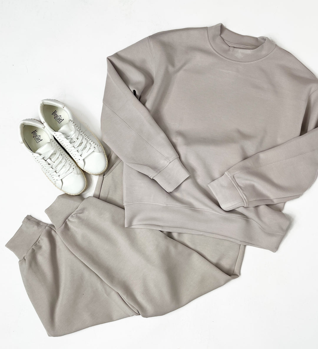 Posh Jogger Set-Mocha Cream