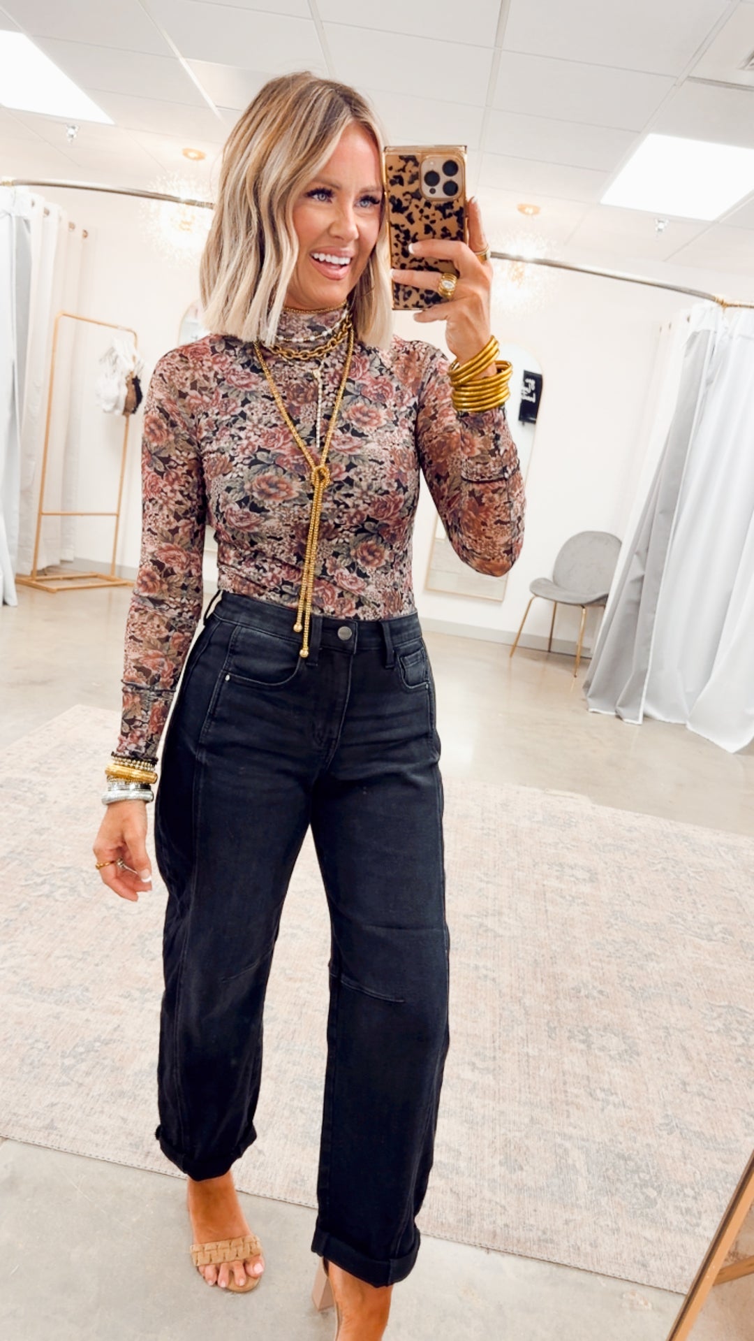 Stetson Barrel Cuffed Jeans-Black