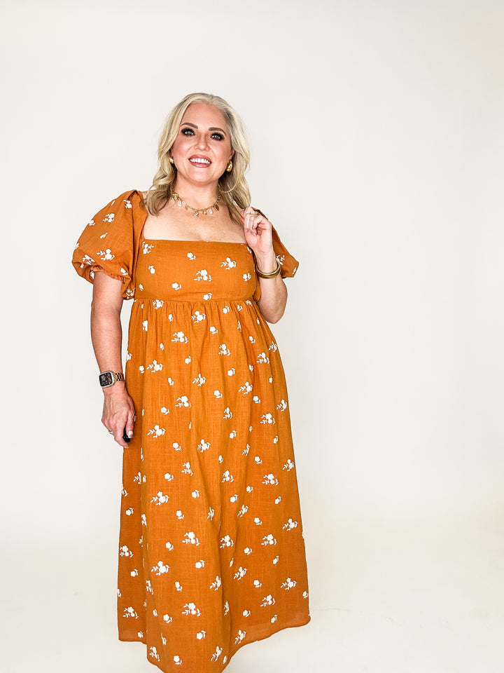 Autumn Glow Midi Dress