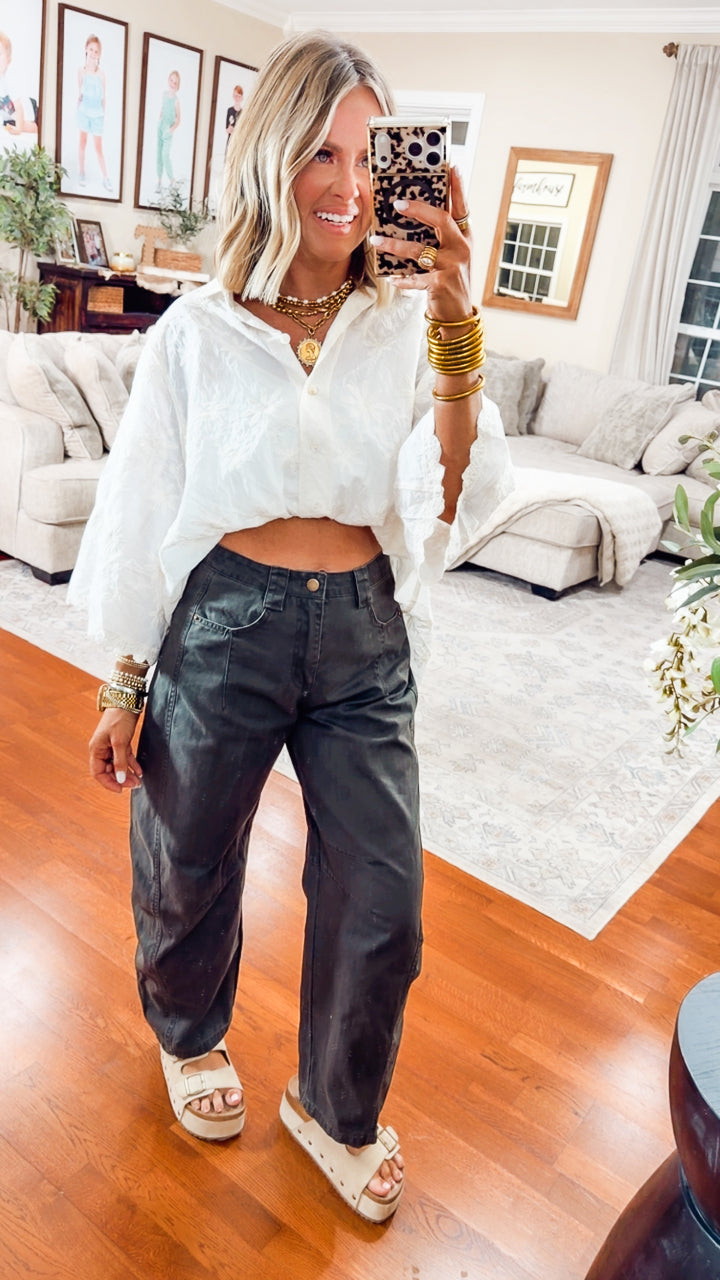 Jade Wide Leg Pintuck Pants