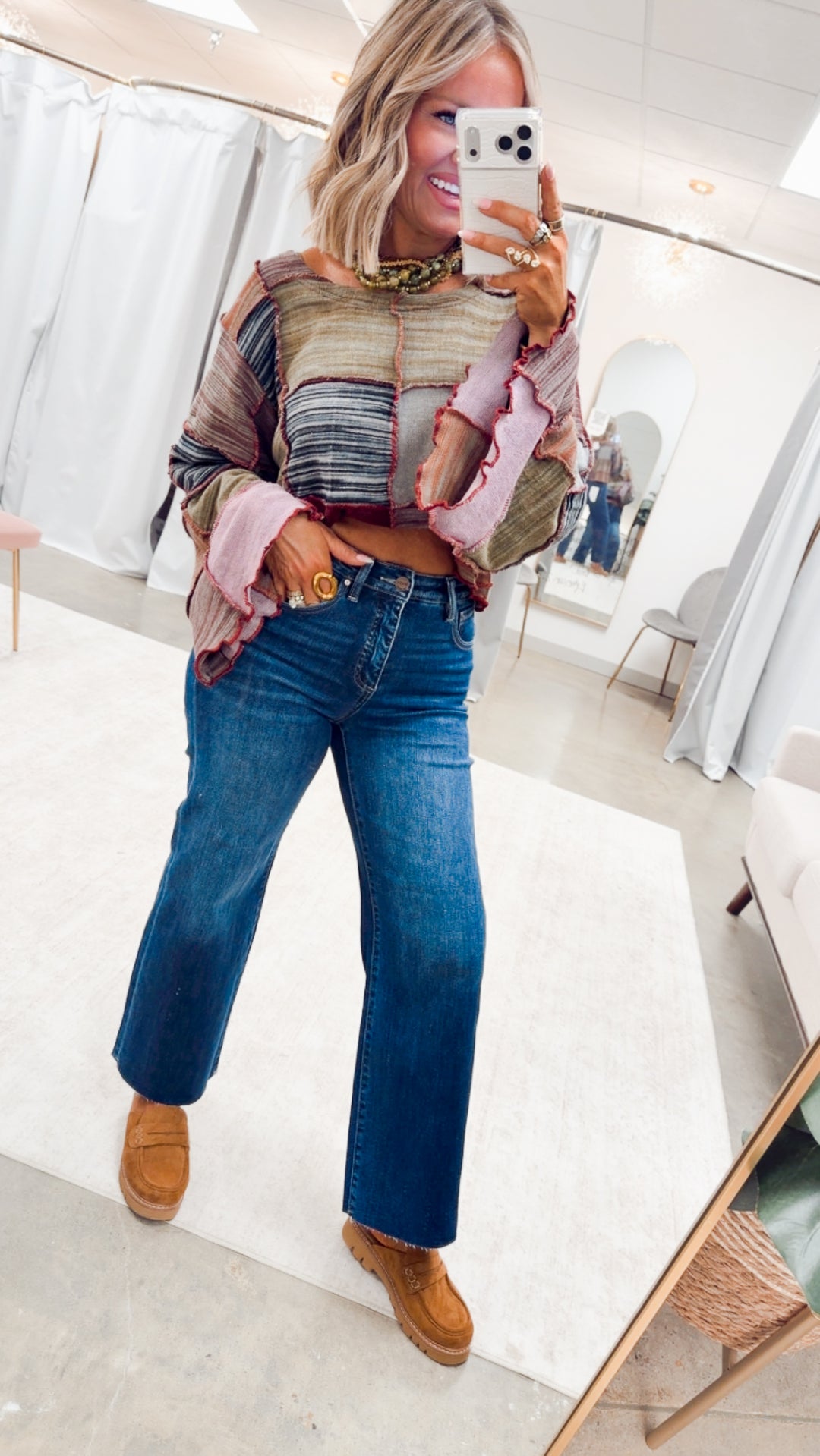 The Fletcher Cropped Wide Leg Jean-Dark