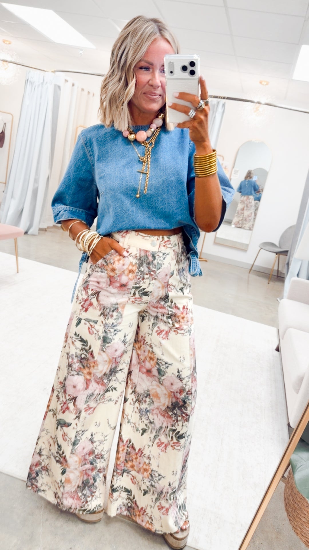 The Amarillo Sky Denim Top