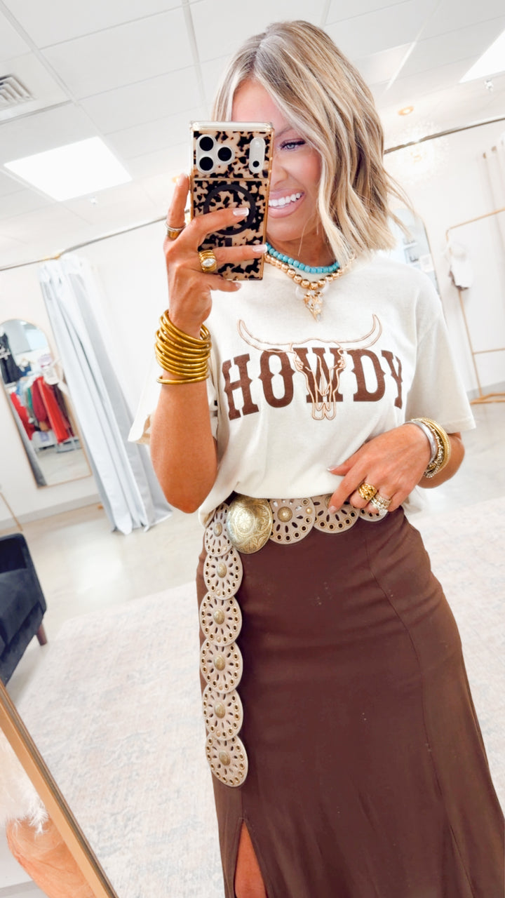 Howdy Longhorn Tee-Bone