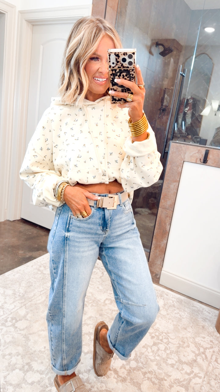 Floral French Terry Hoodie