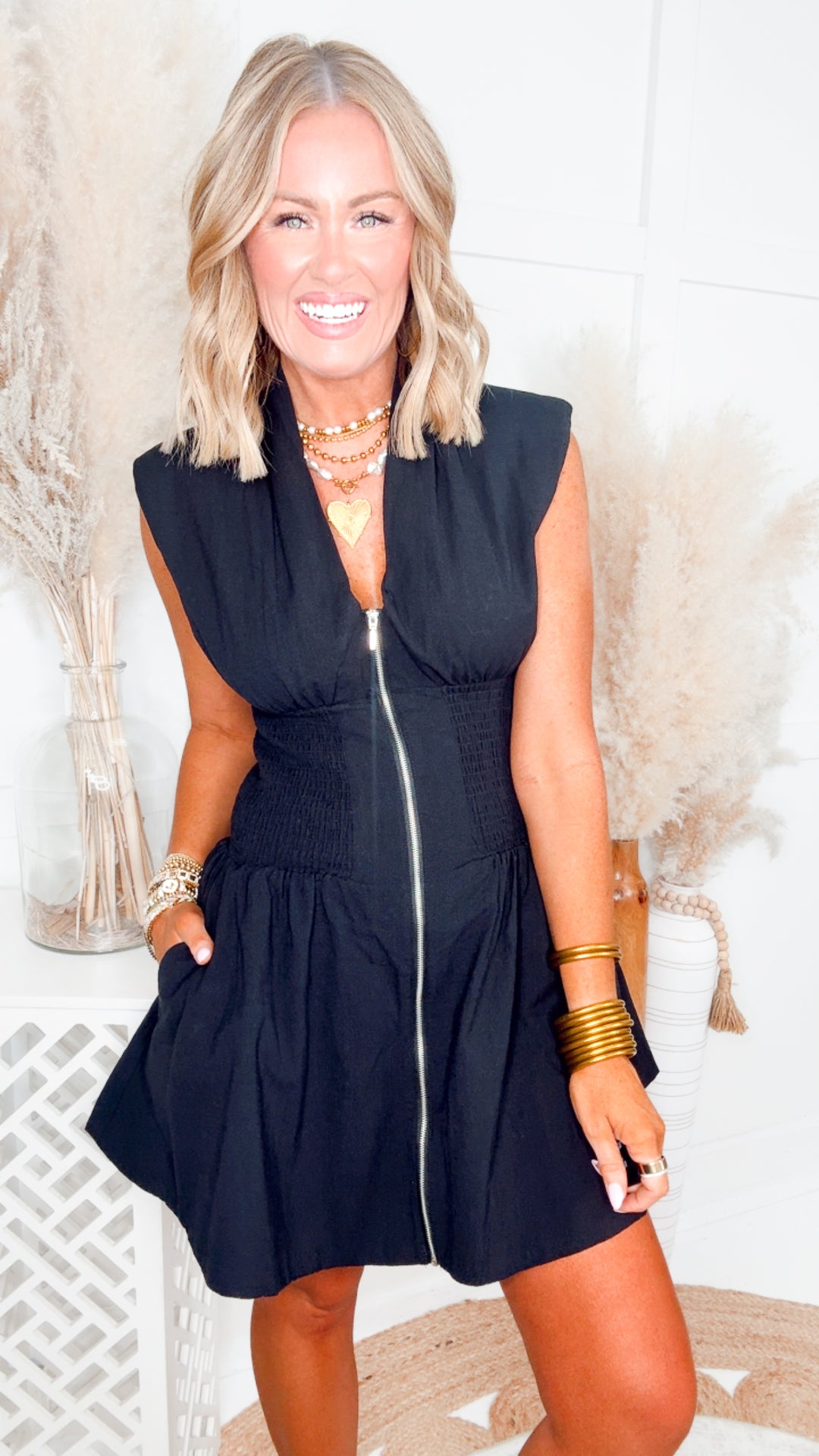 The Brinley Mini Dress-Black