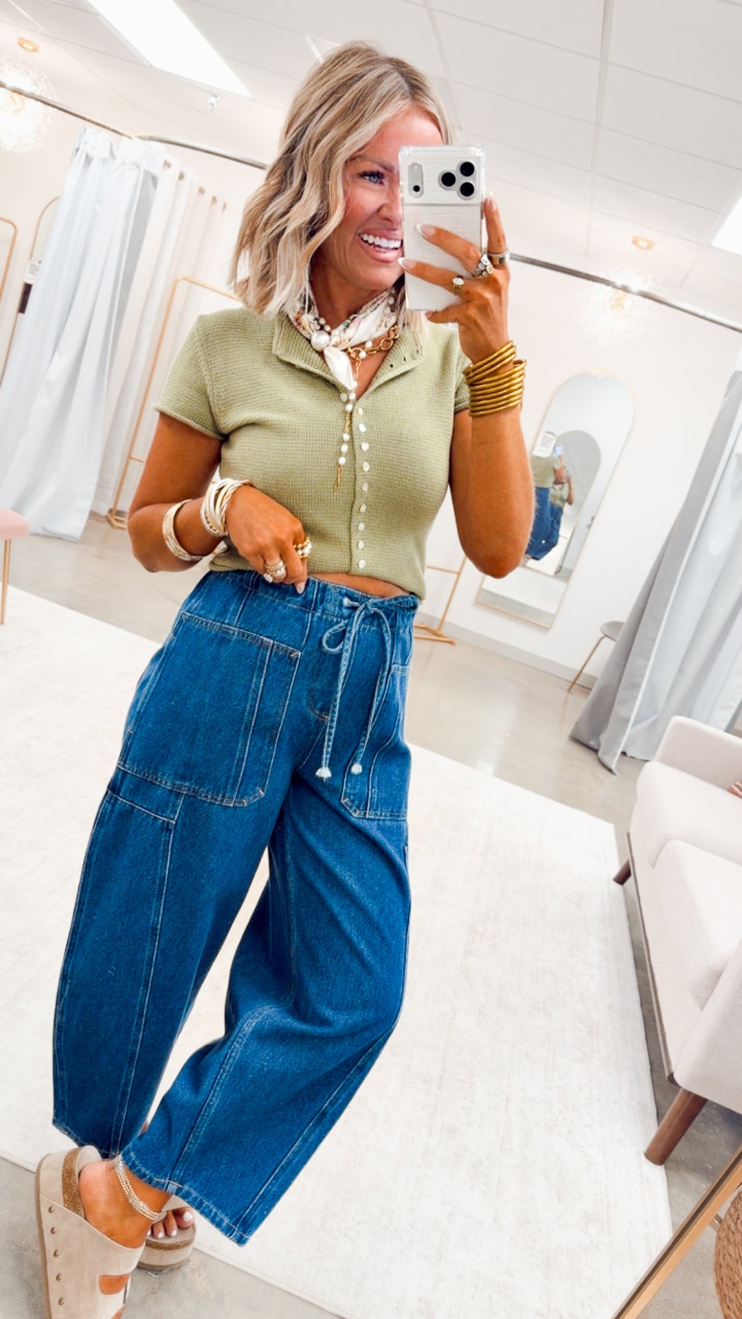 The Della Barrel Jean-Blue